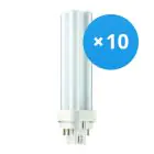 Mehrfachpackung 10x Philips MASTER PL-C 13W - 830 Warmweiß | 4 Pin