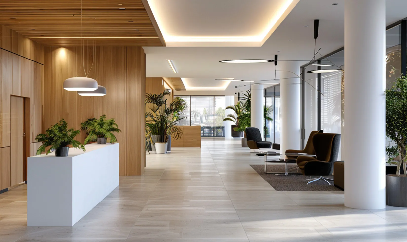 Innenbeleuchtung Rezeption